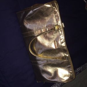 Large gold tote bag